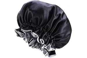 JK Home Women Bonnet Double Layered Adjustable Sleep Cap Reversible Night Sleeping Hat Hair Turban