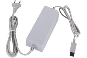 ASHATA Netzteil,Neues Netzkabel Netzteil Power Supply Adapter,Mehrfachschutz Überstromschutz Netzteil Kabel Adapter für Wii Spielekonsole EU Stecker(Grau)