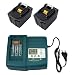 Produktbild Ore power Makita Ladegerät DC18RC & 2 x 6000 mAh Hohe Kapazität Ersatzakku für makita BL1860 BL1830 BL1815 18V 6,0 Ah Li-Ion Batterie