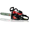 IBELL Petrol Chainsaw 5858CS, 2.4KW/3.2HP, 58cc, 18inch Guide Bar and Chain, 3000±200 RPM and Automatic Chain Oiler
