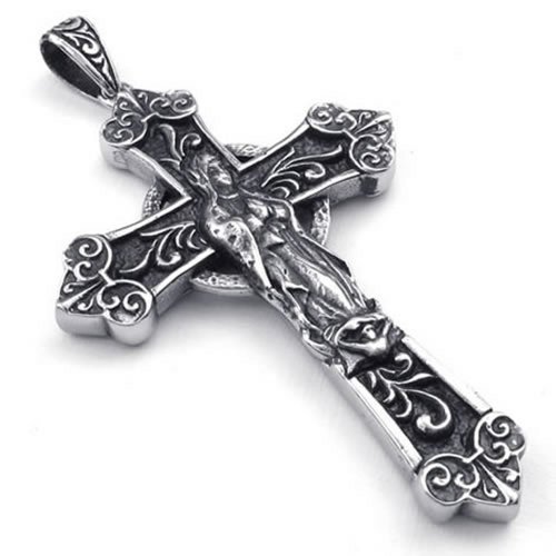 Collier avec Pendentif Petite Croix Or, Chaîne Design, Bijou Religieux