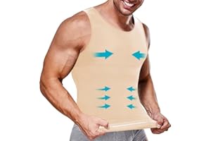 Junlan Compressione Uomo Shapewear Canotta Contenitiva Snellente Intimo Modellante Dimagrante Fascia Pancia Sportivo Fitness CanottieraFascia Addominale Maglietta