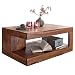 Produktbild Wohnling Couchtisch Massiv-Holz Sheesham 90 cm breit Wohnzimmer-Tisch Design Landhaus-Stil Beistelltisch Natur-Produkt Wohnzimmermöbel Unikat modern Massivholzmöbel Echtholz rechteckig dunkel-braun