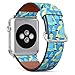 Price comparison product image R-Rong iWatch Leather Replacement Strap Compatible with Apple Watch Series 4/3/2/1 Sport Edition 38/40mm - Buddha sitting Indian meditation closed eyes illustration