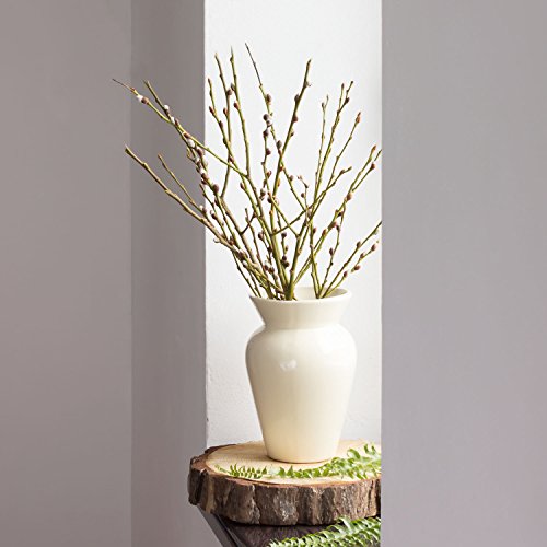 Dekovase Blumenvase Tischvase Keramik Lime grün H 19,5 cm Vase Blumen glanz - 3