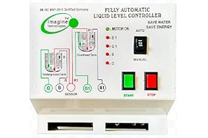 Fully Automatic Water Level Controller and Indicator with Corrosion and Rust Free 6 Carbon Sensor,1 Year Warranty.