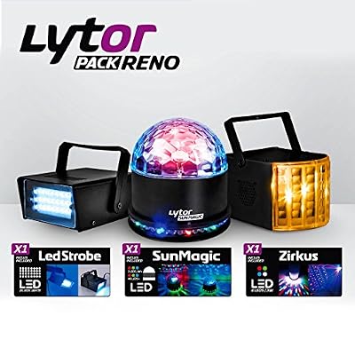 Lytor Pack 3 jeux de lumière Zirkus effet Derby + SunMagic ASTRO/UFO + Strobe - Lytor PACK RENO
