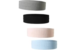 WUGAUWOR 4Pcs sportliche Stirnbänder für Frauen und Mädchen, Anti-Rutsch-Schweißband Sport Stirnband, Schweiß Stirnband, Workout Stirnbänder für Frauen, Gym Stirnbänder, (Schwarz, Grau, Rosa, Blau)