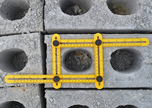 Angle izer Vorlage Werkzeug,Winkelschablone Werkzeug,General Angleizer Vorlage Lineal für Handymen Builders Handwerker (PVC) - 7