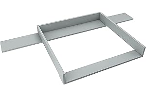 regalik Wickelaufsatz mit Platte für Hemnes von IKEA, Wickeltischaufsatz für 50x160 cm Kommoden, Abnehmbar Wickelkommode aufsatz, Gerade Frontplatten, Ash, 1 mm ABS-Material