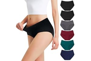 Falechay Slip Donna Mutande Cotone a Vita Media Culotte Pacco da 6