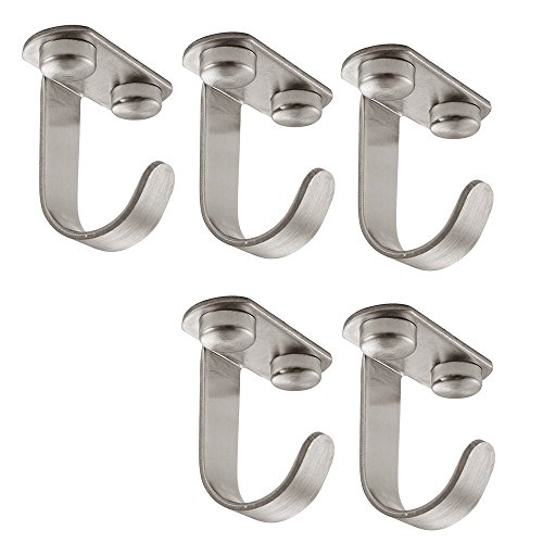 5 Stück Edelstahl Schrank Schrank oberen Haken Handtuch Mantelhaken Tuch Decke