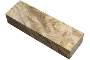 XLIJI Selezione di legno da tornitura, per manici di coltelli, maniglie, progetti di lavorazione del legno, (127 mm x 30 mm x 20 mm, Canfora dorata)