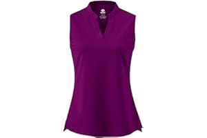 AjezMax Polo Senza Maniche Donna Camicia Sports Canotta Cotone Estiva Traspirante Golf Top