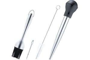 CHSEEO Seringue à Marinade Injecteur de Viande Seringue à Sauce Poire à Jus Marinade Professionnelle pour Dinde Bœuf Poulet Turquie Viande Rôtis Barbecue #6