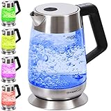 Touch-Sensor Bedienfeld | leicht zu reinigen | Verdecktes Heizelement | Automatische Abschaltung | Ausschenkschnabel optimal geformt um tropffrei große Mengen schnell auszuschenken