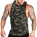 Produktbild Luckycat Herren Training Tank Top Weste Hoodie Gym Fitnesss Sport Weste Jacke Sport Bekleidung Herren Basic Camouflage Sommer Ärmellos Hoodie Patchwork Muskelshirt Trainingsshirt Mit Mode Tees Top