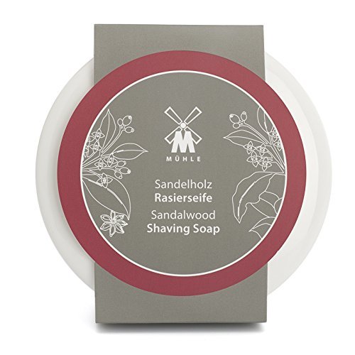 Muhle Sandalwood Shaving Soap in Porcelain Bowl with Lid