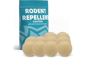 KQPNMJ Rat and Mouse Repellent – Peppermint Rodent Repellent for Indoor & Outdoor Use, Rat Deterrent Outdoor, Mice Repellent Indoor for Home, Garden, Garage, Car and Caravan-10P