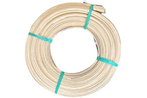 RESTAURACIONES VINTAGE Roleau de Jonc de Rotin Plat 100% Naturel pour l'Artisanat et la Vannerie (6 mm - 250 g)