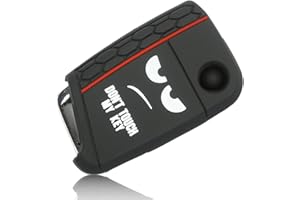 ‎FOAMO FOAMO Autoschlüssel Hülle Kompatibel mit VW Golf 7, SEAT, SKODA Autoschlüssel Silikon-Hülle Schlüssel-Hülle Schutz-Hülle für Autoschlüssel Don't Touch My Key