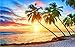 Produktbild Lqwx Benutzerdefinierte Fototapete für Wohnzimmer TV Hintergrund Tapete papel de Parede 3d Landschaft Sonnenuntergang am Meer Coco Beach 200 cmX 140 cm