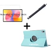 Huawei Matepad SE 11in&ccedil; ile uyumlu Kılıf D&ouml;nen Tablet Kilifi Ekran Koruyucu+Kalem (Matepad SE 10.4in&ccedil; Değildir) Mavi