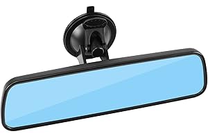 FM2018XSL Specchietto retrovisore auto antiriflesso per interno specchietti universali panoramico e grandangolare con ventosa per auto furgone camion RV. blu