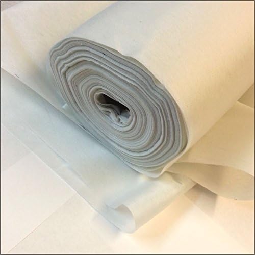 White 60g Heavyweight Iron-on Interfacing, 1m Wide - For Sewing and Crafting Projects - Buy by the Metre