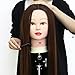 Neverland Beauty 26" Long Smooth 100% Synthetic Medium Brown Hair Hairdressing Equipment Styling Head Doll Mannequin Training Head Tools Braiding Cutting Student Practice Model with Clamp #4 UK Stock