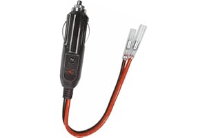 Dongge Car replacement 12V / 24V cigarette lighter plug with lead and wiring single head terminal Cigarette lighter DIY power cord