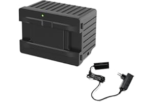 QUIXPSZTO Batería extraíble for refrigerador de coche de 15600 mAh, compatible con las series Alpicool P18/MP8/Y15E/Y19E/TA/TAW/TW/TWW/MT/TS, for coche, autocaravana, camping y uso doméstico.(Black-EU-plug)