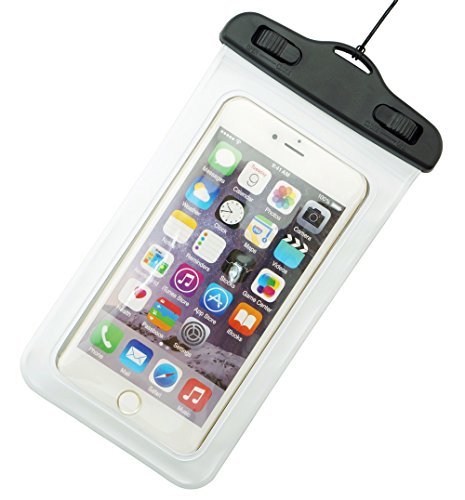 Dolder neue wasserdichte Handyhülle Tasche Beutel Unterwasser tasche für iphone 6 plus, iPhone 6s Plus/Samsung Galaxy S7 Edge,S7,S6 Edge Plus,S6 Edge,S6,A7,A5/Huawei Ascend P9 Plus,P9,P9 Lite,P8,Mate S,Mate 8,Mate 7/LG G5/HTC ONE M10/ MOTO G4,MOTO Z Stylus, usw. in Weiss. - 3