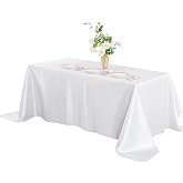 Satin Tablecloth 102 x 147 cm, Tablecloth for Wedding Banquet, Plain Tablecloth, Christening Decoration, Table Decoration for