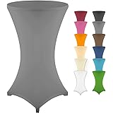 Gräfenstayn Stretch Stehtischhusse Diana mit Öko-Tex Siegel, Verstärkung im Fußbereich, 40°C Maschinenwäsche in vielen Farben