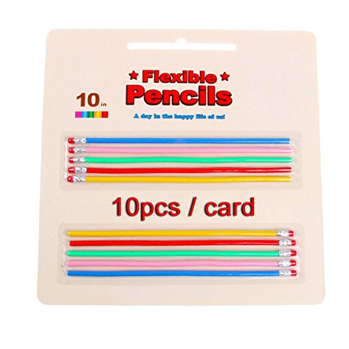 Preisvergleich Produktbild 10PCS scherzt Spielzeug-Bleistift Bendy flexibler weicher Bleistift Fantastische magische biegsame weiche flexible Bleistifte mit Radiergummi für die Kinder, die Schulstudenten-Büro-Schreibens-Stift 2