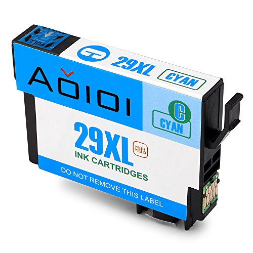 Aoioi Kompatibel Tintenpatronen Ersatz für Epson 29XL 29 (1 Schwarz, 1 Blau, 1 Rot und 1 Gelb) 4er-Pack für Epson XP-342 XP-332 XP-345 XP-442 XP-445 XP-432 XP-247 XP-335 XP-235 XP-245 XP-435 XP-330 XP-430 Patronen - 5