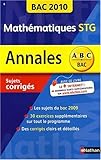 Image de Mathématiques Tle STG : Sujets corrigés