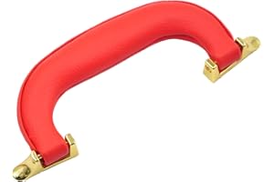 ChenXi Shop 1 Pieces PU Leather Handle for Guitar Musical Box Handbags Gift Boxes Wine Boxes Luggage Toolbox Trolley Instrument Case Red Gold