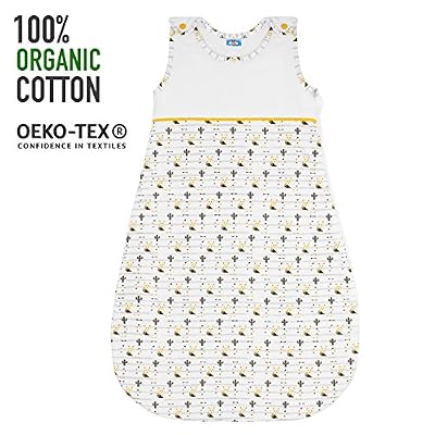 Sweety Fox Gigoteuse Bébé, Taille 70 cm (0-6 Mois), Coton 100% Bio Unisexe, Gigoteuses Naissance - Zip Sécurisé de Qualité - Garantie Sans Produits Chimiques (OEKO TEX) - Design Français