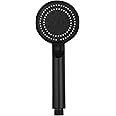 BATH GURU BGBHS001 ABS 9 Inch High Pressure Multi Function 5 Mode Spray Handheld Shower for Bathroom Black Round (Hand Shower Head Only)(Matt Finish)