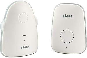 BÉABA - Babyphone + Baby monitor, Talkie-Walkie, Funzione 0 Onde, Controllo Neonati Wifi, Modalità Vox, Modalità Notturna con Luce Notturna, Portata 300 m, Autonomia 15 ore, Simply Zen, bianco
