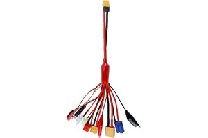 Durlo RC Lipo Batteriladdare Adapter 10 i 1 Multi Splitter Kabel XT60H Konverteringskabel För Futaba, JST, XT90, XT60, XT30, EC3, EC5