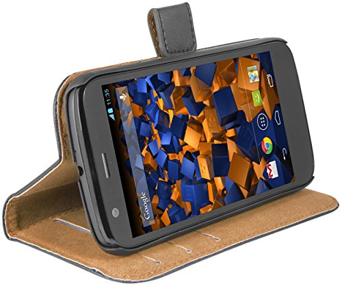 Preisvergleich Produktbild mumbi Ledertasche im Bookstyle für Motorola Moto G Tasche