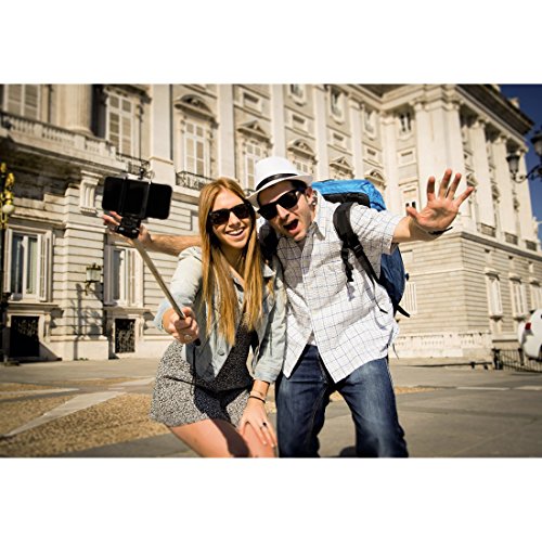 Hama Selfie Moments Supporto per Fotocamera, Action Cam e Smartphone, 108 cm, Nero