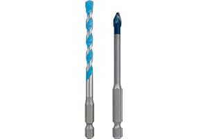 Bosch 2x EXPERT HEX-9 Hard Ceramic und Multi Construction Bohrer-Set (für Beton, Weiche Fliesen, Ø 6,0, 6,0 mm, Professional Zubehör Bohrmaschine/Schrauber)