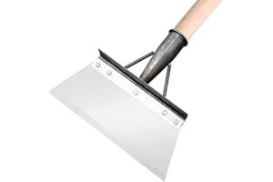 DORAMIER Pelle de Nettoyage multifonctionnelle, Pelle Jardinage en Acier Inoxydable, Pelle Jardinage pour Les Mauvaises Herbes et la Mousse, Pelle grattoir de Jardin pour l'aménagement paysager (30cm)