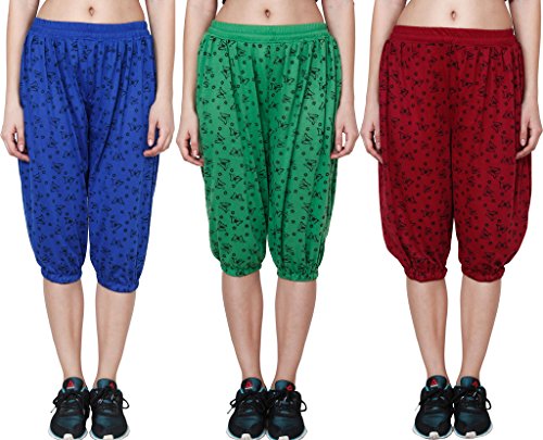NumBrave Printed Viscose Capris for Women (Pack of 3) RS.799 (56.00% Off) - Amazon