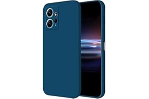 HONLEN Funda Compatible para Redmi Note 12 (4G) Case, (6.67" Inches) Líquida TPU Silicona Cover con Anti-Rasguño, Cáscara Suave Cubierta Azul Zafiro