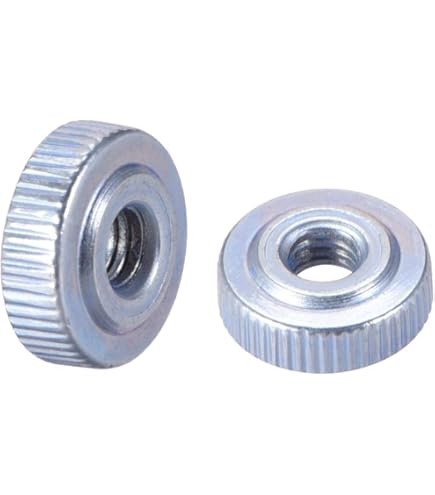 Knurled Nuts M8 Low Form 2 Pieces DIN 467 Stainless Steel VA A1 With Knurled Edge Adjustment Nuts